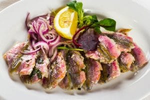 File de barbun de Marea Neagra marinat