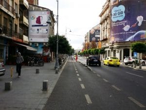 Calea Victoriei din Bucuresti, aproape de Piata Victoriei