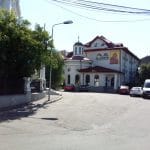 Strada Silvestru din Bucuresti, cu Biserica Silvestru si Restaurantul Il Destino