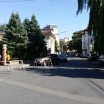 Strada Silvestru din Bucuresti, cu Biserica Silvestru si Restaurantul Il Destino