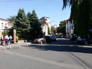 Strada Silvestru din Bucuresti, cu Biserica Silvestru si Restaurantul Il Destino