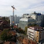 Bucurestiul din Buzesti - Victoriei vazut din restaurantul Upstairs Rooftop