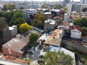 Bucurestiul din Buzesti - Victoriei vazut din restaurantul Upstairs Rooftop