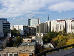 Bucurestiul din Buzesti - Victoriei vazut din restaurantul Upstairs Rooftop
