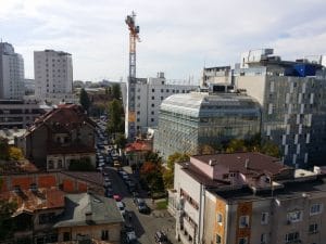 Bucurestiul din Buzesti - Victoriei vazut din restaurantul Upstairs Rooftop