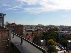 Bucurestiul din Buzesti - Victoriei vazut din restaurantul Upstairs Rooftop