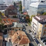 Bucurestiul din Buzesti - Victoriei vazut din restaurantul Upstairs Rooftop