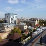 Bucurestiul din Buzesti - Victoriei vazut din restaurantul Upstairs Rooftop