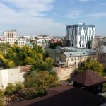 Bucurestiul din Buzesti - Victoriei vazut din restaurantul Upstairs Rooftop