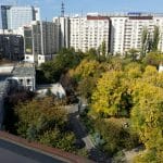 Bucurestiul din Buzesti - Victoriei vazut din restaurantul Upstairs Rooftop