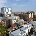 Bucurestiul din Buzesti - Victoriei vazut din restaurantul Upstairs Rooftop