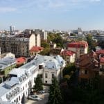 Bucurestiul din Buzesti - Victoriei vazut din restaurantul Upstairs Rooftop