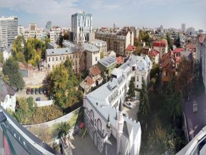 Bucurestiul din Buzesti - Victoriei vazut panoramic din restaurantul Upstairs Rooftop