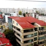 Calea Dorobantilor vazuta de pe terasa hotelului Marshall Garden din Bucuresti