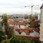 Calea Dorobantilor vazuta de pe terasa hotelului Marshall Garden din Bucuresti