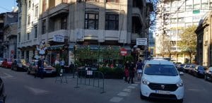 Piata Amzei, cu numeroase restaurante, cafenele si localuri boeme