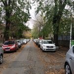 Piata Domenii din Bucuresti, in partea cu restaurantul Barka Saffron