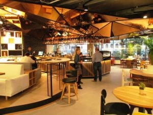 Restaurantele si cafenelele din cladirea de birouri Aviatorilor 8 din Piata Victoriei, Bucuresti