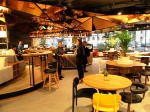 Restaurantele si cafenelele din cladirea de birouri Aviatorilor 8 din Piata Victoriei, Bucuresti