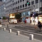 Calea Victoriei din Bucuresti pe la Piata Amzei cu Fabrica de Bere Buna