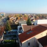 Cartierul Pipera vazut de pe terasa restaurantului Elfi Sky Bar