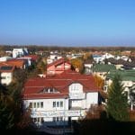 Cartierul Pipera vazut de pe terasa restaurantului Elfi Sky Bar