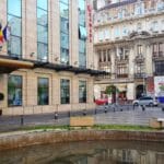 Calea Victoriei la teatrele Majestic si Constantin Tanase, cu hotelul Ramada Majestic