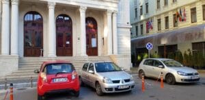 Calea Victoriei la teatrele Majestic si Constantin Tanase, cu hotelul Ramada Majestic