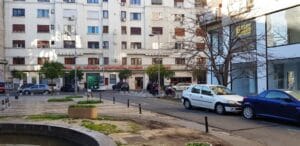 Calea Victoriei la teatrele Majestic si Constantin Tanase, cu hotelul Ramada Majestic