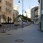 Calea Victoriei la teatrele Majestic si Constantin Tanase, cu hotelul Ramada Majestic