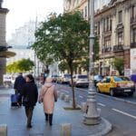 Calea Victoriei la teatrele Majestic si Constantin Tanase, cu hotelul Ramada Majestic