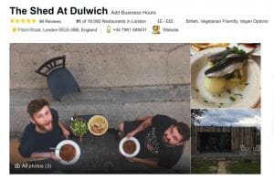Cel mai bine cotat restaurant din Londra pe TripAdvisor
