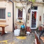 Curtea restaurantului italienesc Belli Siciliani din strada Matasari in Bucuresti