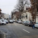 Strada Paris cu Bistro Hoinar - Mobra Shop, la Piata Victoriei in Bucuresti