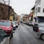 Strada Paris cu Bistro Hoinar - Mobra Shop, la Piata Victoriei in Bucuresti