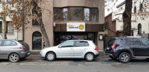 Strada Paris cu Bistro Hoinar - Mobra Shop, la Piata Victoriei in Bucuresti