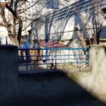 Strada Sandu Aldea, cu restaurantul libanez Coin Vert