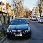 Strada Sandu Aldea, cu restaurantul libanez Coin Vert