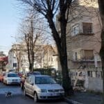 Strada Sandu Aldea, cu restaurantul libanez Coin Vert