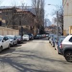 Strada Sevastopol la Piata Victoriei, cu restaurantul grecesc KOS