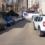 Strada Sevastopol la Piata Victoriei, cu restaurantul grecesc KOS