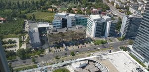 Floreasca si Pipera vazute din NOR Sky Casual Restaurant de le etajul 36