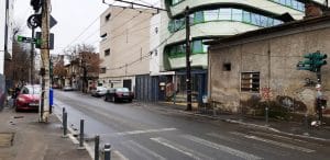 Strada Matei Voievod din Bucuresti, cu restaurantul DaDa