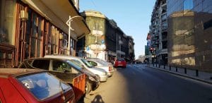 Calea Victoriei in zona Centrului Vechi, in jurul restaurantului Linea Closer to The Moon