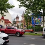 Piata Romana din Bucuresti, spre Lascar Catargiu, cu bistroul Gusteria