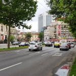 Piata Romana din Bucuresti, spre Lascar Catargiu, cu bistroul Gusteria
