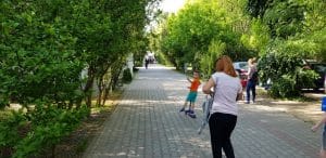 Bulevardul, Parcul si Lacul Tei, cu restaurantul The President