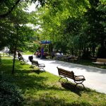 Bulevardul, Parcul si Lacul Tei, cu restaurantul The President