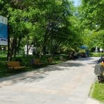 Bulevardul, Parcul si Lacul Tei, cu restaurantul The President