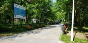 Bulevardul, Parcul si Lacul Tei, cu restaurantul The President